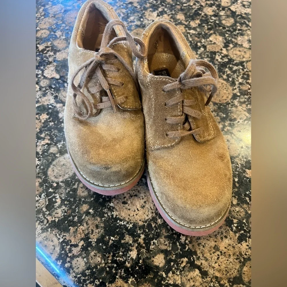 Sperry little boys suede slip on top sider TEVIN 10 medium leather preowned